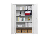 High Storage Cabinet with 2 Doors and 4 Partitions to Separate 5 Storage Spaces, Home/ Office Design 18088777