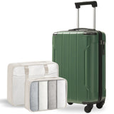 20-Inch Hardshell Carry-On Luggage, Lightweight Durable ABS Suitcase with Spinner Wheels, Built-in 36168818