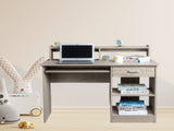 Gray particleboard 110*50*95cm one-draw two-layer computer desk 64191892