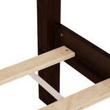 King Pine wooden Bed with Rattan Headboard and Footboard, with Central Enhanced Bed Platform W504P266749