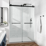 60*66" Frameless Double Sliding Shower Door, Double Shower Door, 3/8 SGCC Tempered Glass, T3177P320583