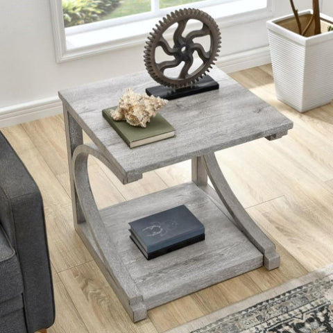 ZUN Unique coffee table, wood 23.8 inch modern coffee table modern center table with storage, W1781P178579