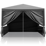 ZUN 10'x10' Gazebo Waterproof Outdoor Canopy Patio Tent Party Tent for Wedding BBQ Cater, Black 35412420