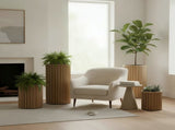 Round Strata Column Planter XL - Grey Brown B2755P462164