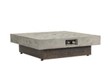 34Inch Square Propane Fire Pit Table, Modern 2in1 Outdoor Fire Pit Table with 3Position W853P553911