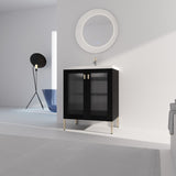 28 Inch Freestanding Bathroom Vanity Plywood With Ceramic Sink, Soft Closing Door W999139423