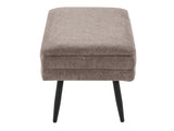 Contemporary Storage Bench in Black Metal and Brown Fabric B202P223619