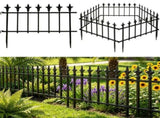 Black Foldable Garden Border Fence, 5 Pack No Dig Animal Barrier, Decorative Metal Fencing for Lawn 27478670