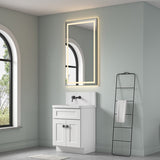 ZUN 40*24 IN Bathroom Vanity Mirrors , Framed Dimmable Makeup Mirror for Wall, Backlit and Shatterproof, W2152128619