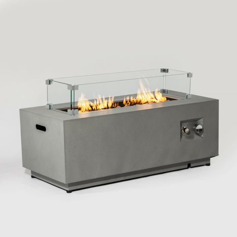 ZUN Outdoor Fire Pit Propane Fire Table with Tank Holder W853P270562