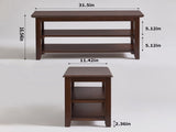 2-Tier Solid Wood Shoe Bench with Storage Shelves, Entryway Shoe Rack with Hallway Seating Bench, 35896682