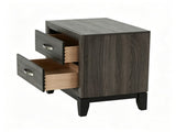 2 Drawer Nightstand Modern Bedside Table with Storage, Wood Grain Finish, Solid Wood Frame, Bedroom B2770P509777