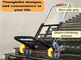 450LBS Capacity Heavy Duty Garden Folding Trolley with Step Crawler Wheels, Stair Climbing Dolly 70726129
