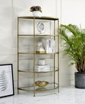 ZUN ACME Aditya Rack, Mirrored & Antique Brass Finish AC02738