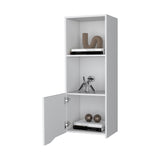 ZUN Pima Wall Cabinet in Melamine With One Door, White B128P237130