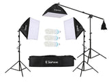 65W Photo Studio Photography 3 Soft Box Light Stand Continuous Lighting Kit Diffuser 25514450
