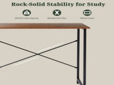 47" Computer Desk Gaming Table Home Office Writing Study Workstation with Sturdy Metal Frame, Rustic 88323719