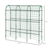17" x 72" x 72" Outdoor Metal Garden Trellis with Climbing Net 32453469