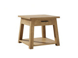 2 Tier End Table with Drawer Wooden Side Table with Shelf Storage 48118437