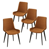 Dining Chairs 4PCS, Modern Kitchen & Dining Room Chairs, Upholstered Faux Leather Cushion Seat and W3316P294862