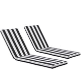 ZUN 2PCS Set Outdoor Lounge Chair Cushion Replacement Patio Funiture Seat Cushion Chaise Lounge Cushion W41946545