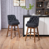 ZUN COOLMORE Bar Stools Set of 2 Counter Height Chairs with Footrest for Kitchen, Dining Room And 360 W395P145294