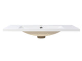 30x18 inch rectangular single hole bathroom resin sink, vanity top sink only, white WF311024AAA