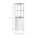 ZUN Arctic Linen Cabinet, With Four Shelves, Single Door Cabinet B128P148858