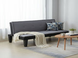 Convertible Futon Sofa Bed, 5 Adjustable Position Faux Suede 2 in 1 Foldable Couch for Small Space B347P505185