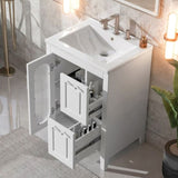 ZUN 24" Bathroom Vanity with Sink, Bathroom Vanity Cabinet with Two Drawers and Door, Adjustable Shelf, WF309411AAK