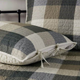 6 Piece Reversible Plaid Daybed Cover Set Neutral Daybed B035P266679