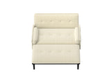 Ivory Corduroy Loveseat, Convertible Lounge Chair and Bed W570P195339