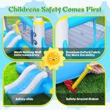 Multifunctional Jump 'n Slide Inflatable Bouncer for Kids Complete Setup with Blower - 198" x 180" W1677115481