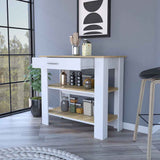 Brooklyn 40 Kitchen Island, Two Shelves, One Drawer B128P148883