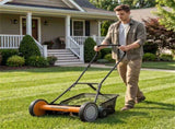 18-Inch 5-Blade Push Reel Lawn Mower with Grass Catcher, Manual Walk-Behind Mower with 4-Level 99467994