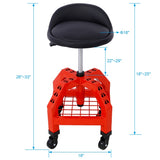 Pneumatic 360 Degree Swivel Mechanics Rolling Creeper Seat, Heavy Duty Rolling Mechanics 85069298