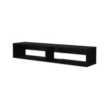 Central Floating media rack in melamine with two shelves,black B128P227637