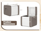 27 Gallon Outdoor PP Deck Box Waterproof Patio Storage Box with Side Handles & Dual-Tone 59675251