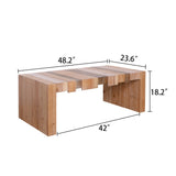 48.2" Rectangular Center Table for Living Room Stylish rectangular coffee table blends rustic W2729P309445