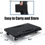 ZUN Furniture Dolly, 16 x 11in 500 lbs Capacity Furniture Movers Dollies 4 Wheels, Portable 04918527