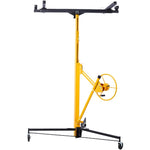 ZUN Drywall Lift Panel 11' Lift Drywall Panel Hoist Jack Lifter, BLACK+YELLOW W465121420