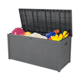 ZUN 113gal 430L Outdoor Garden Plastic Storage Deck Box Chest Tools Cushions Toys Lockable Seat 81601752