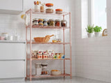 5-layer adjustable shelf with adjustable spacing, pin-type deformable structure, adjustable feet, 85764871