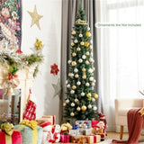 7FT Green Artificial Christmas Tree - 351 Lush Tips, 41 Realistic Pine Cones, Foldable Metal Stand 83960671