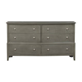 Transitional Style Gray Finish 1pc Desser Storage Drawers Ball Bearing Glides Wooden Furniture B011134291