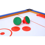 ZUN 5-in-1 Multi-Game Table - Billiards, Push Hockey, Foosball, Ping Pong, and Basketball brown /blue W465P164156