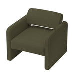 ZUN Green single sofa chair, upholstered comfortable chair with armrests, for dining room/bedroom/living W487P183021