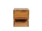 Nico Reclaimed Wood Sculptural Stool Ottoman, Honey Aged Brown Reclaimed Pine Wood B2719P485504