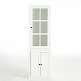 75.25'' Tall Display Cabinet with Single Tempered Glass Door, China Cabinet Hutch Cabinet with N845P279958W