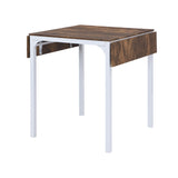 TOPMAX Farmhouse 5-piece Counter Height Drop Leaf Dining Table Set with Dining Chairs for 4,White WF290233AAK